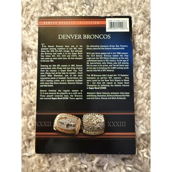 Denver Broncos Super Bowl Champions DVD Set 1997 & 1998 Americas Game NFL Collec - Picture 2 of 6